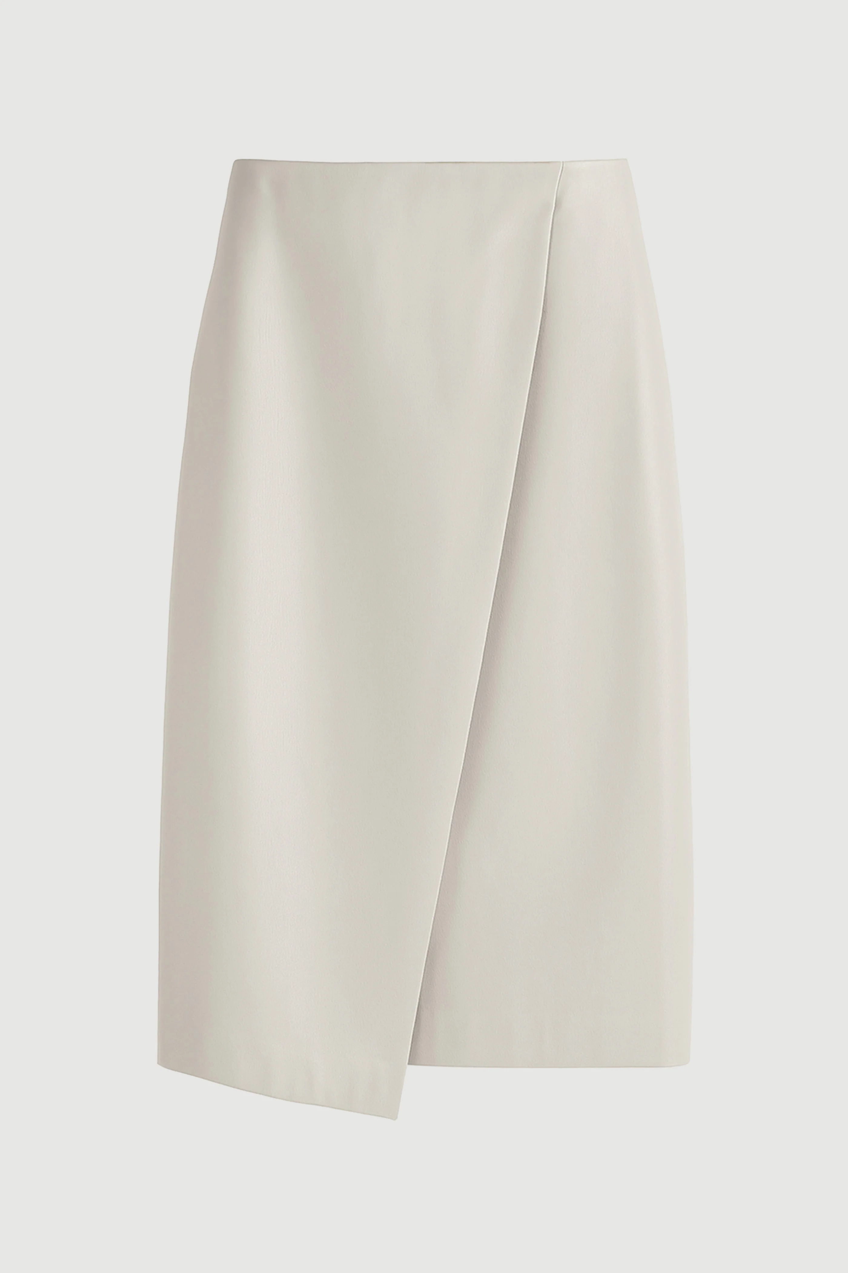 Alba Asymmetric Vegan Leather Skirt - Image 7