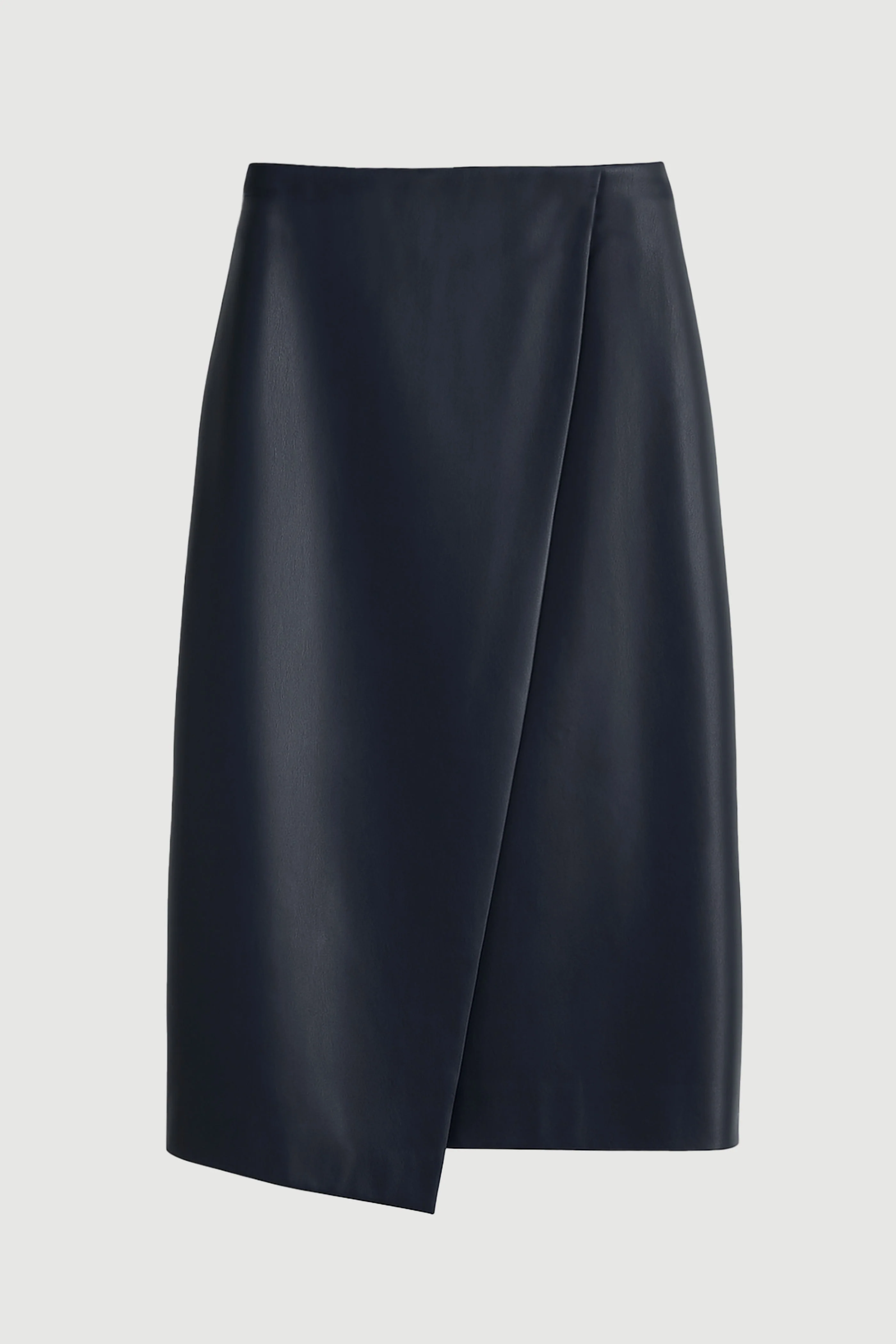 Alba Asymmetric Vegan Leather Skirt - Image 10