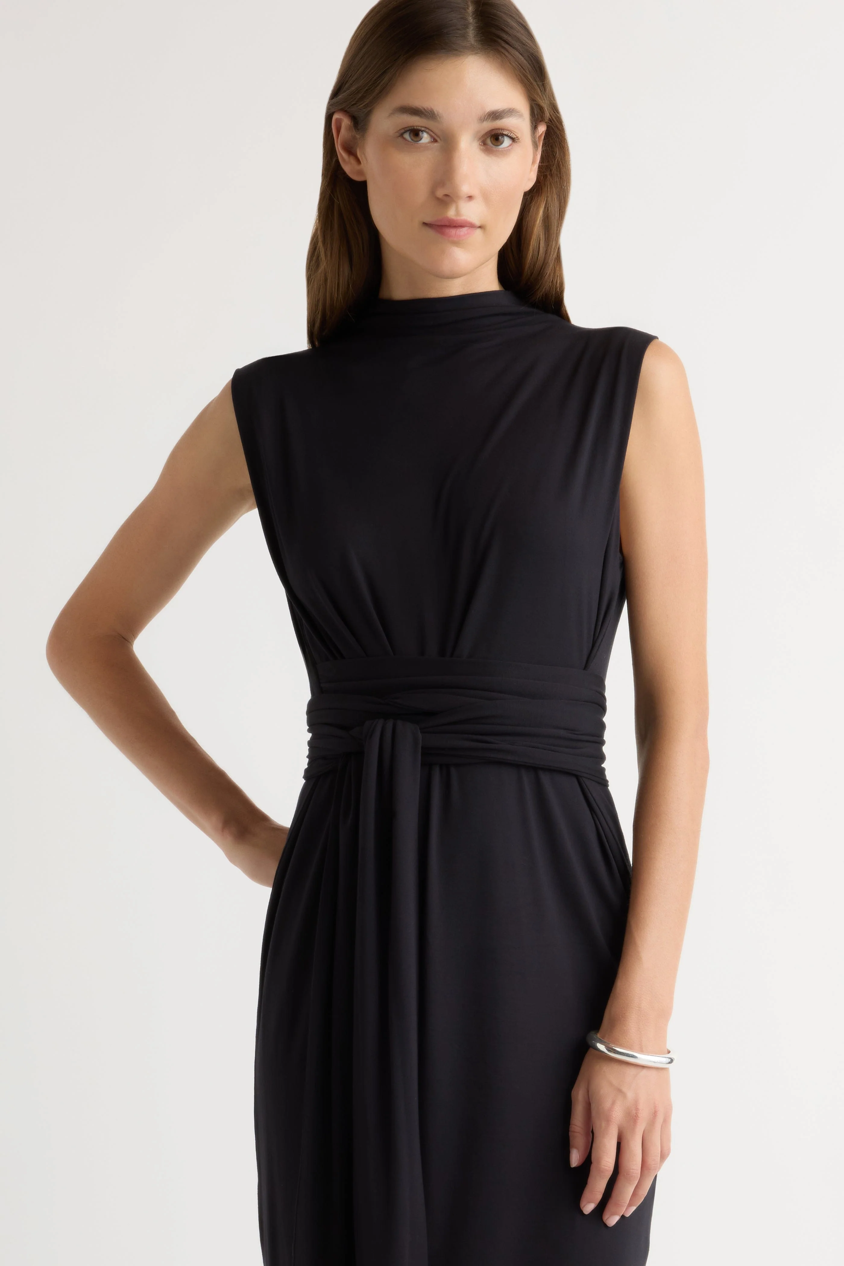 Eden Sleeveless Tie-Front Dress - Image 3