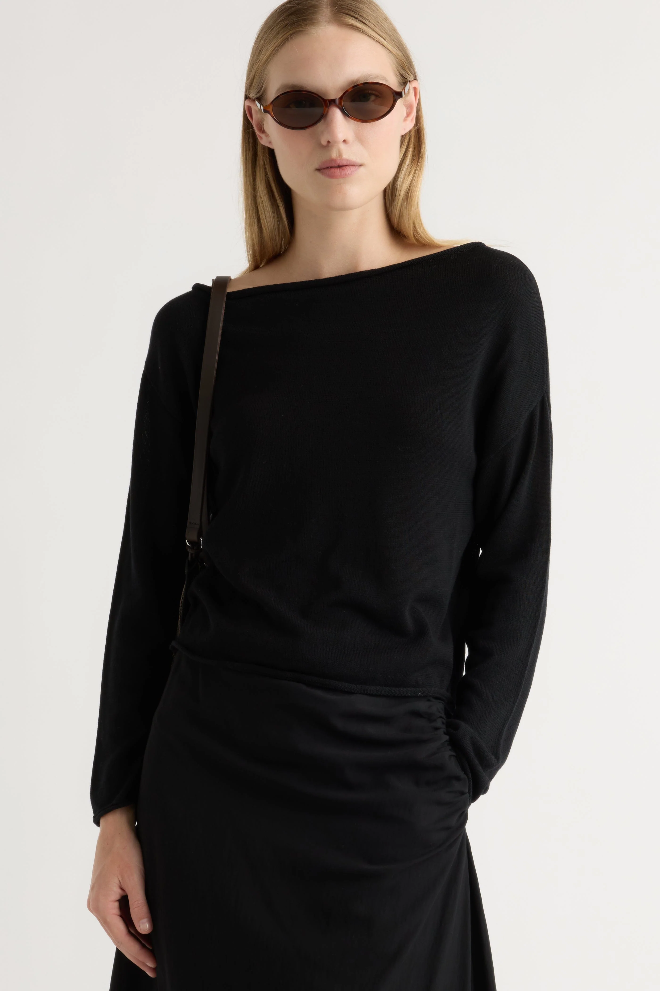 Hachi Tencel-Wool Off-Shoulder Sweater - Image 4