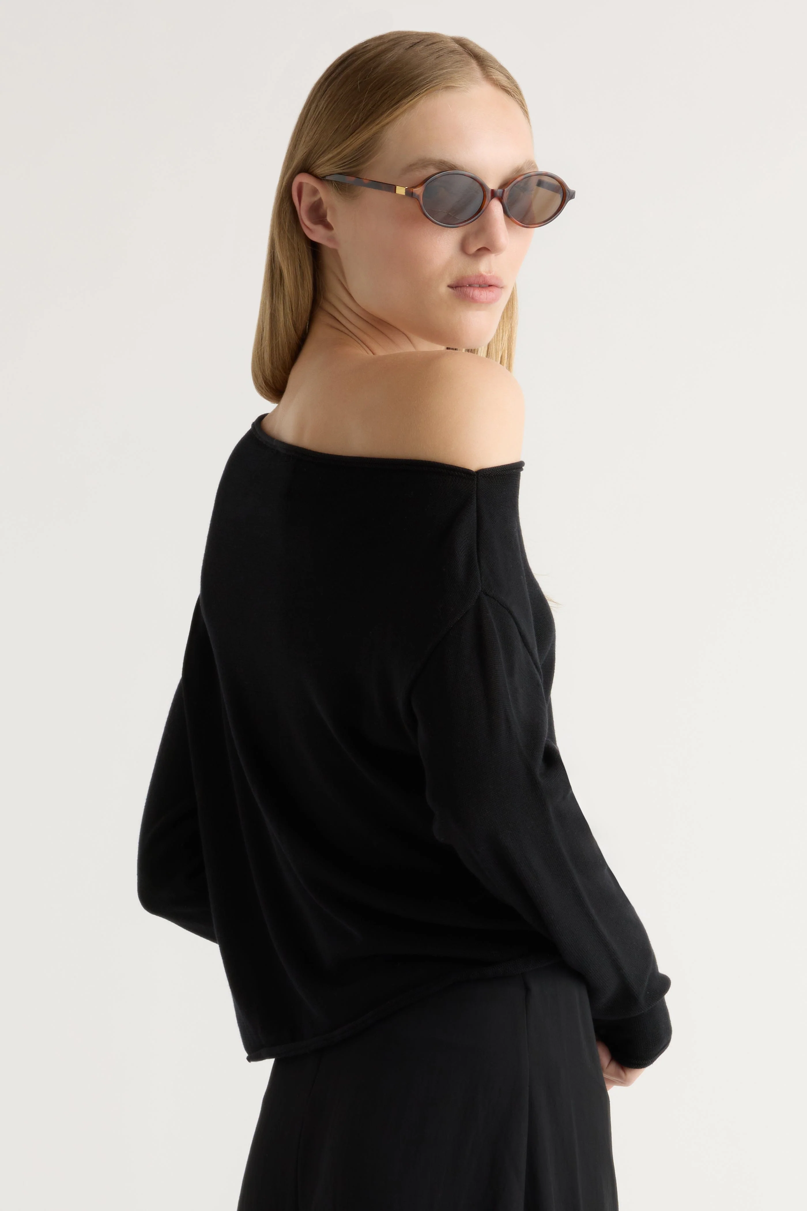 Hachi Tencel-Wool Off-Shoulder Sweater - Image 7