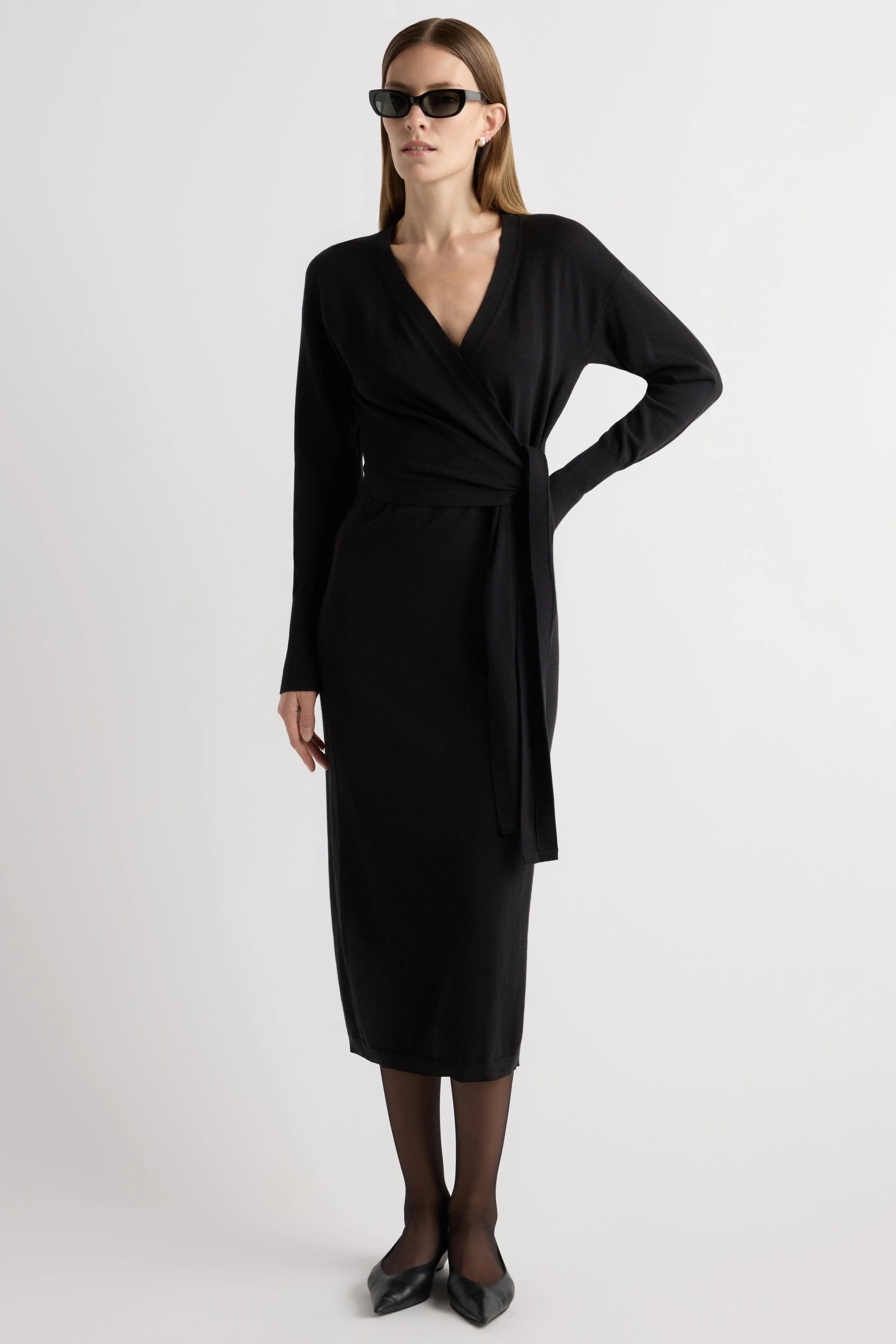 Linden Front-Wrap Sweater Dress - Image 4