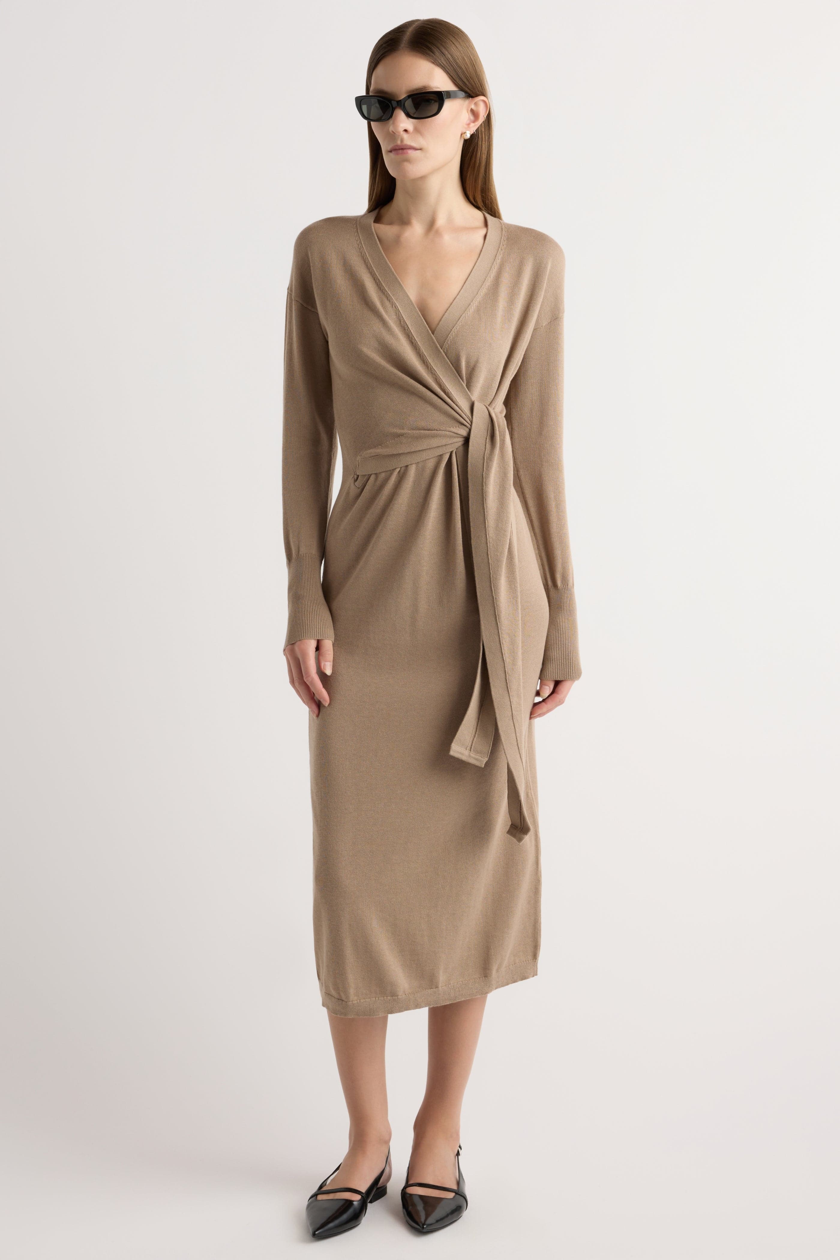 Linden Front-Wrap Sweater Dress - Image 4
