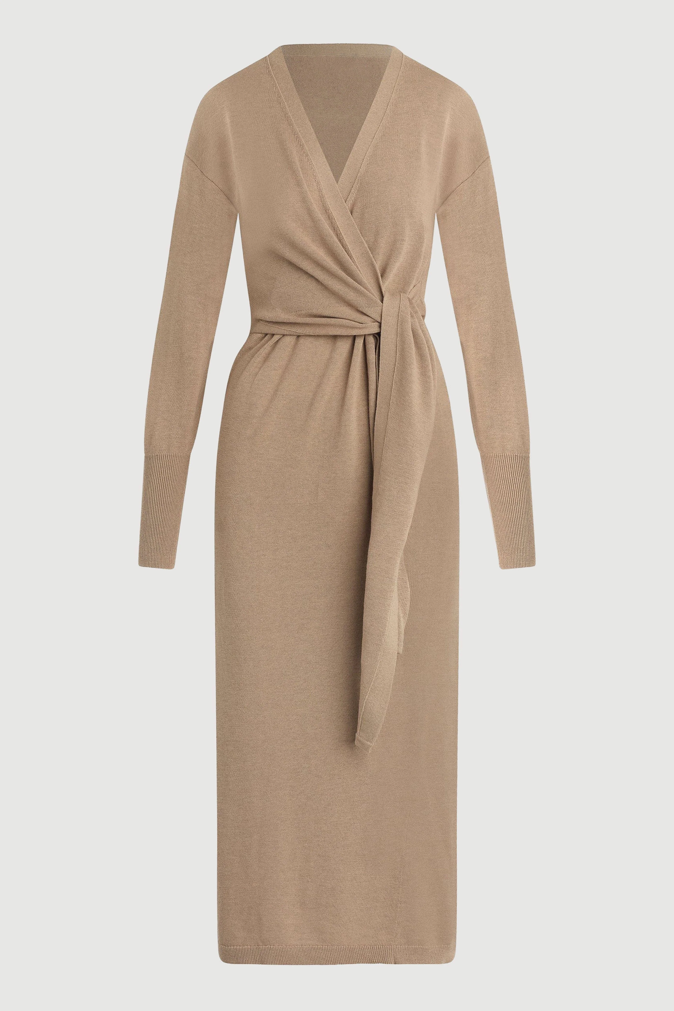 Linden Front-Wrap Sweater Dress - Image 8