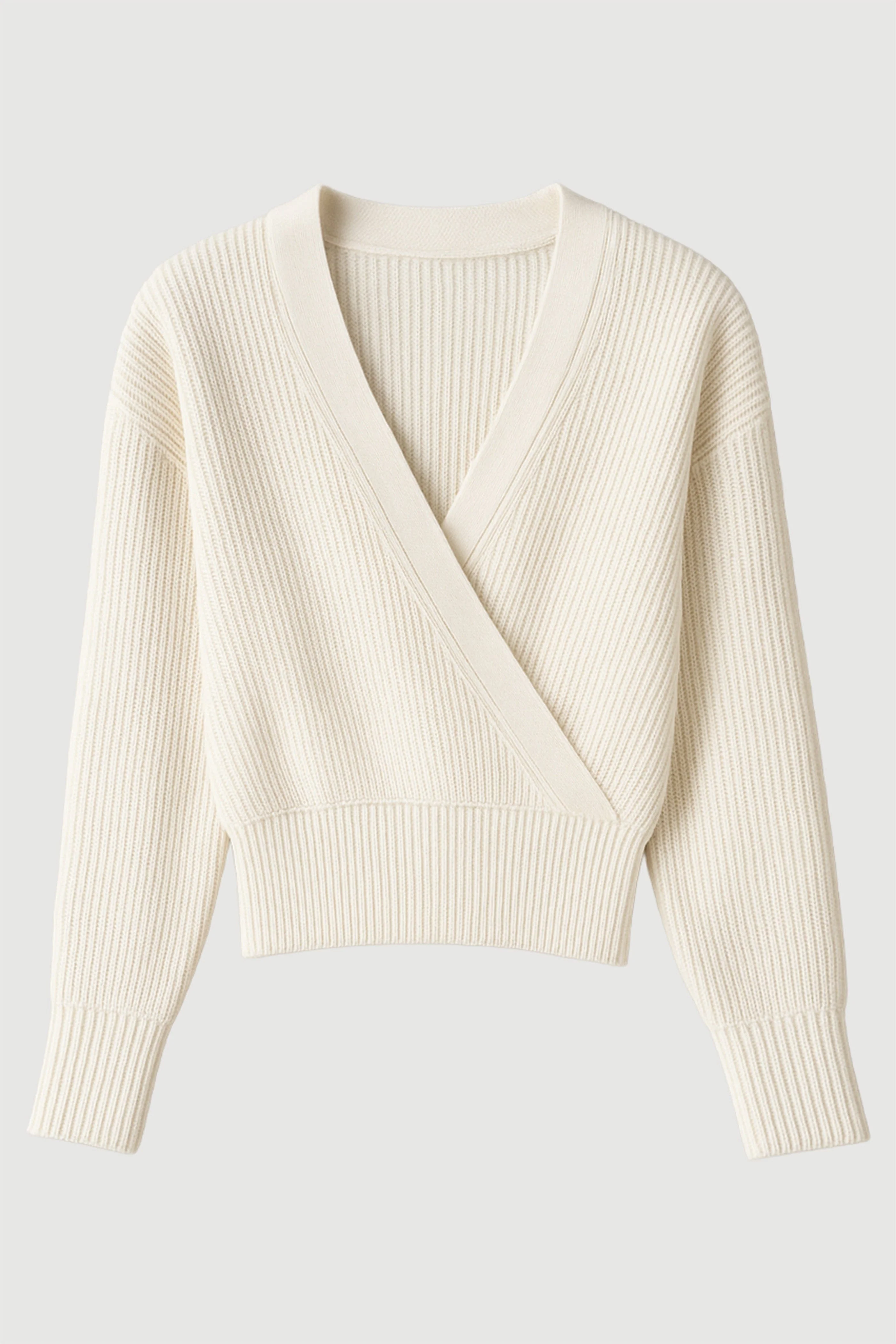Maren Cropped V-Neck Sweater - Image 8