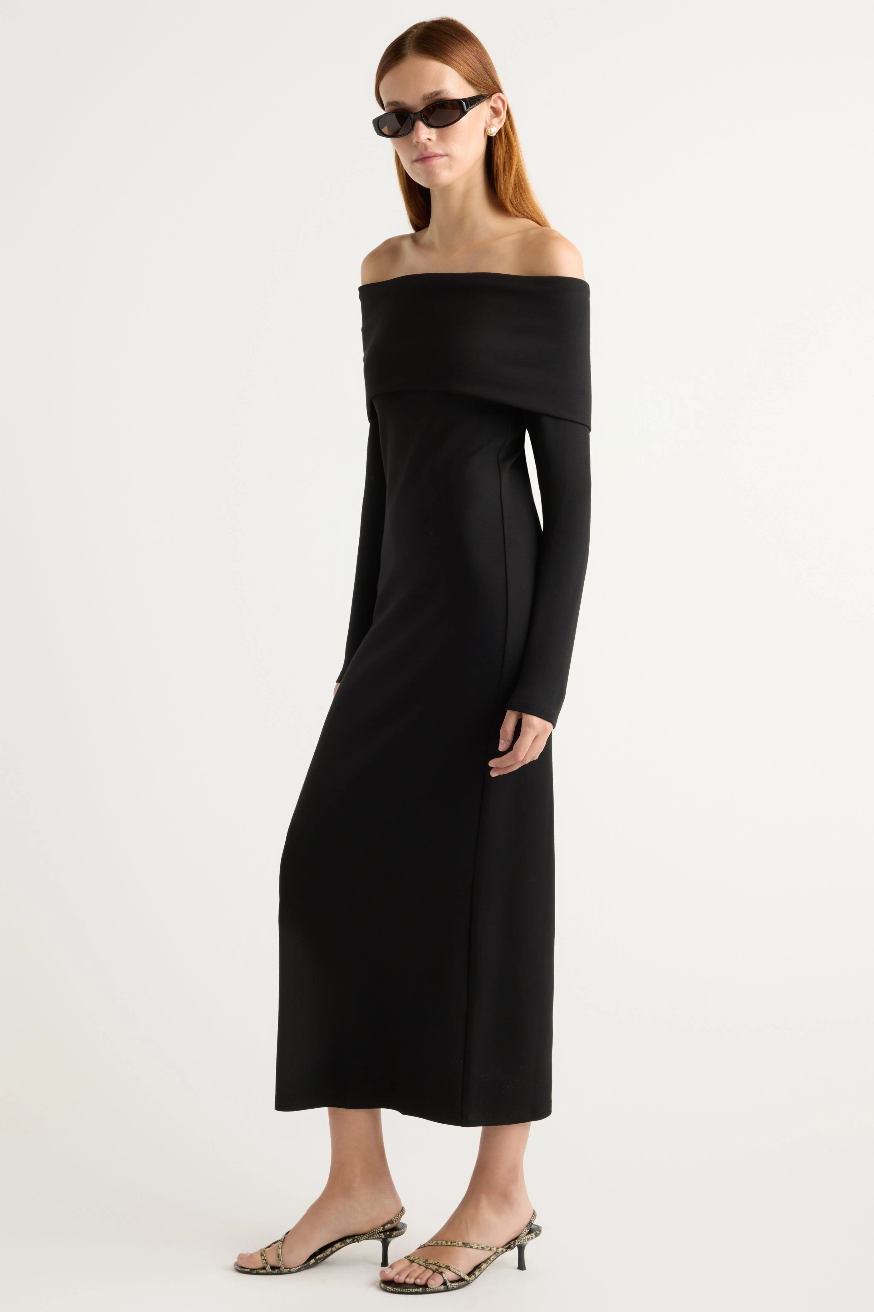 Morgan Split Foldover Jersey Dress - Image 4