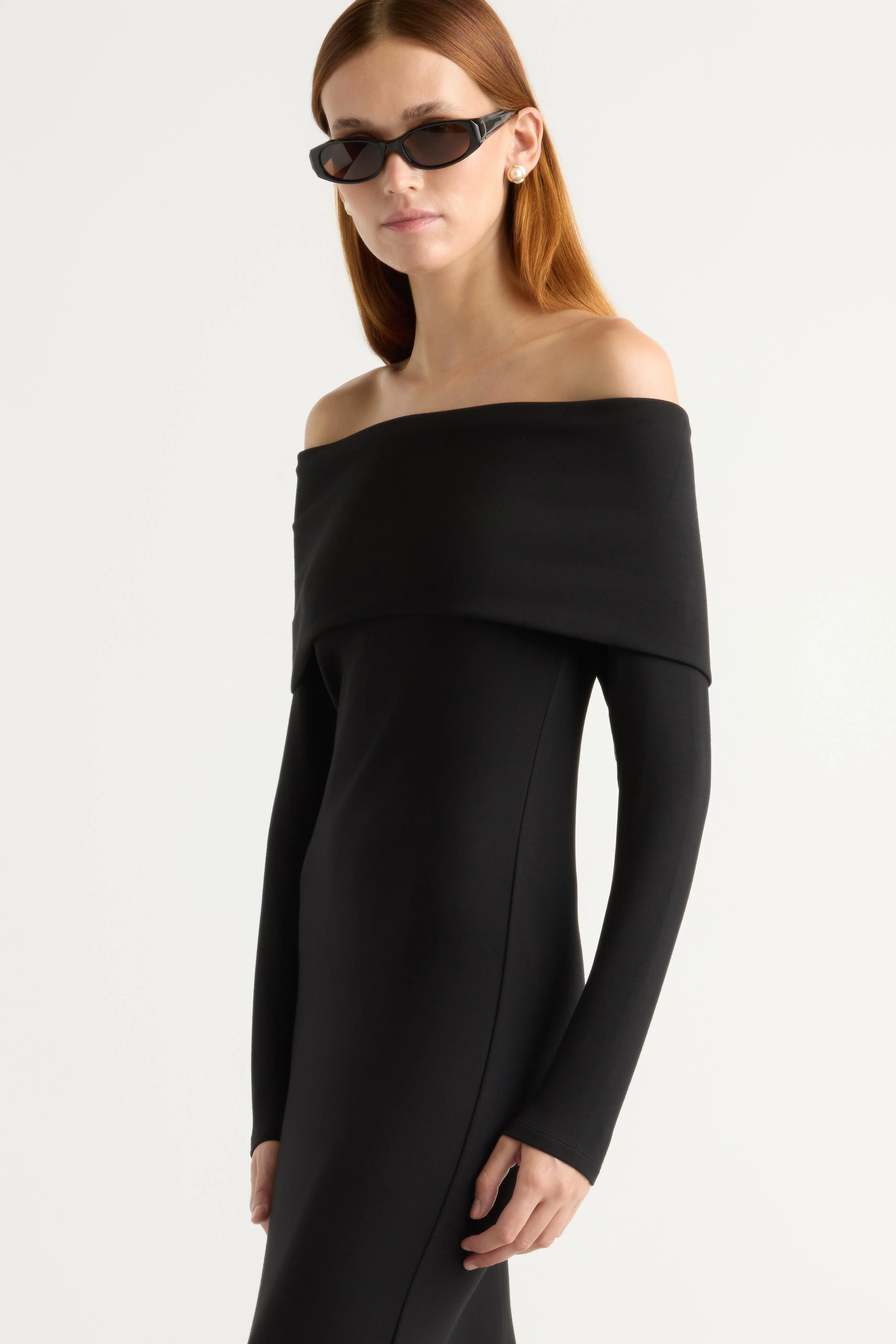 Morgan Split Foldover Jersey Dress - Image 5
