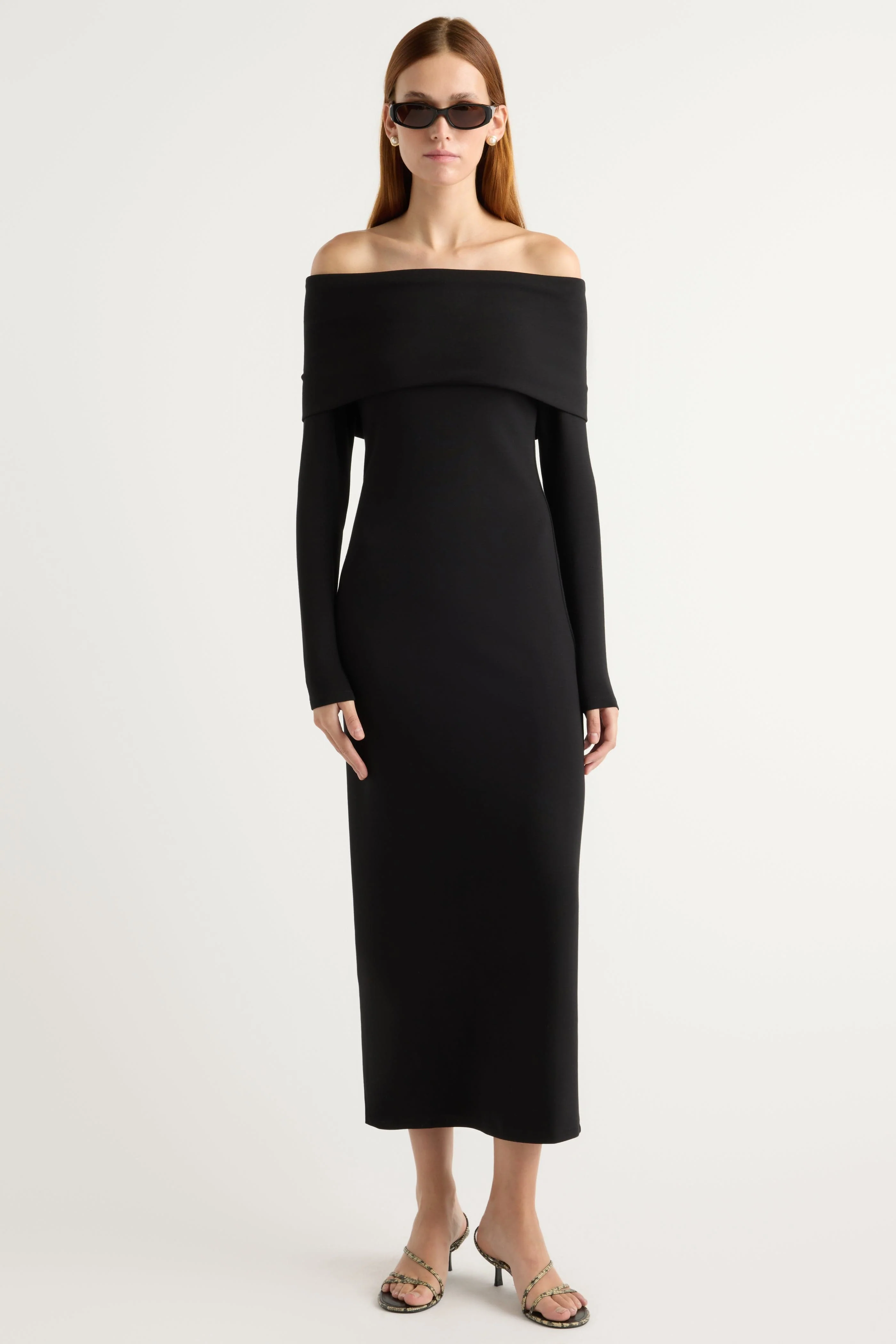 Morgan Split Foldover Jersey Dress - Image 6