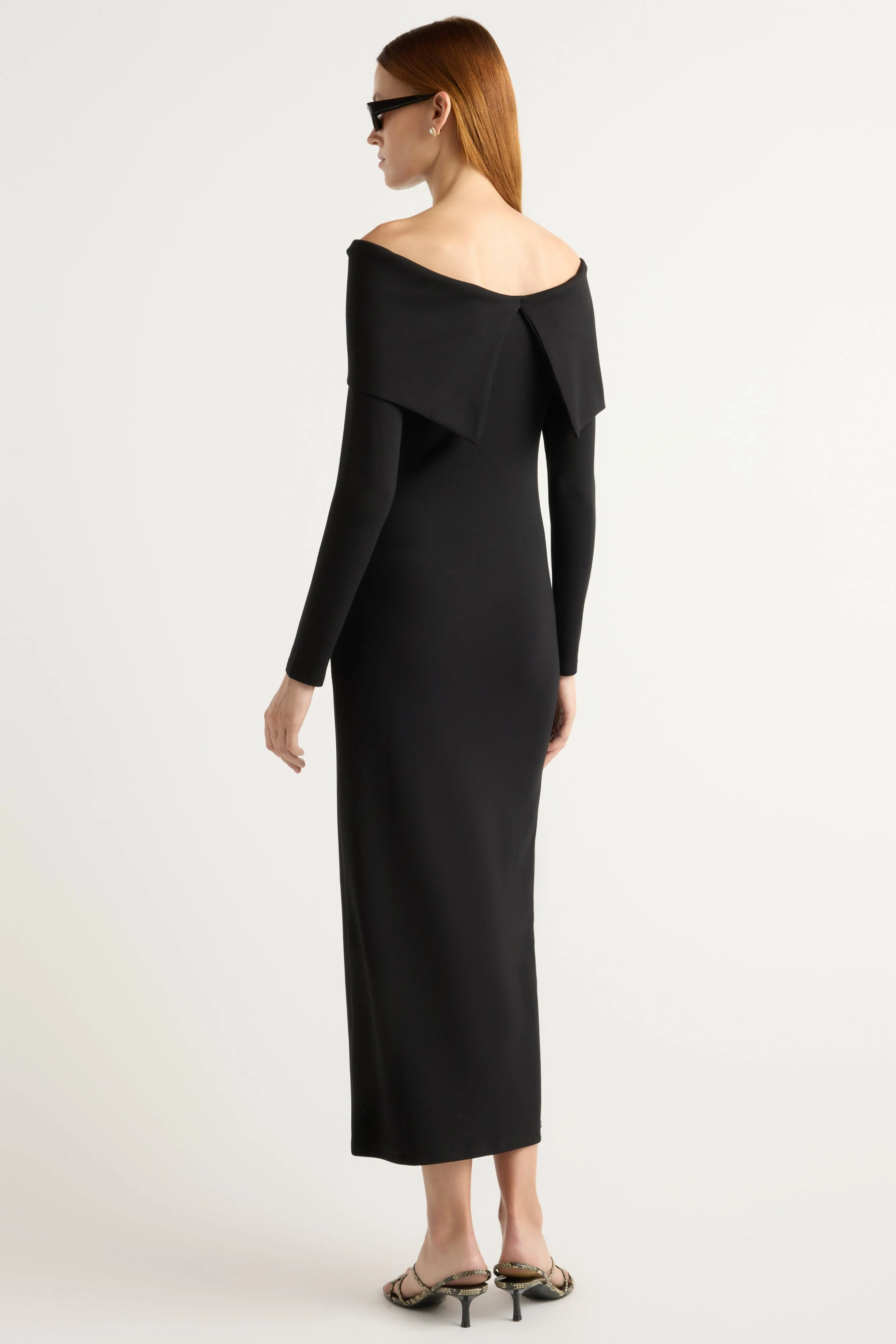 Morgan Split Foldover Jersey Dress - Image 7