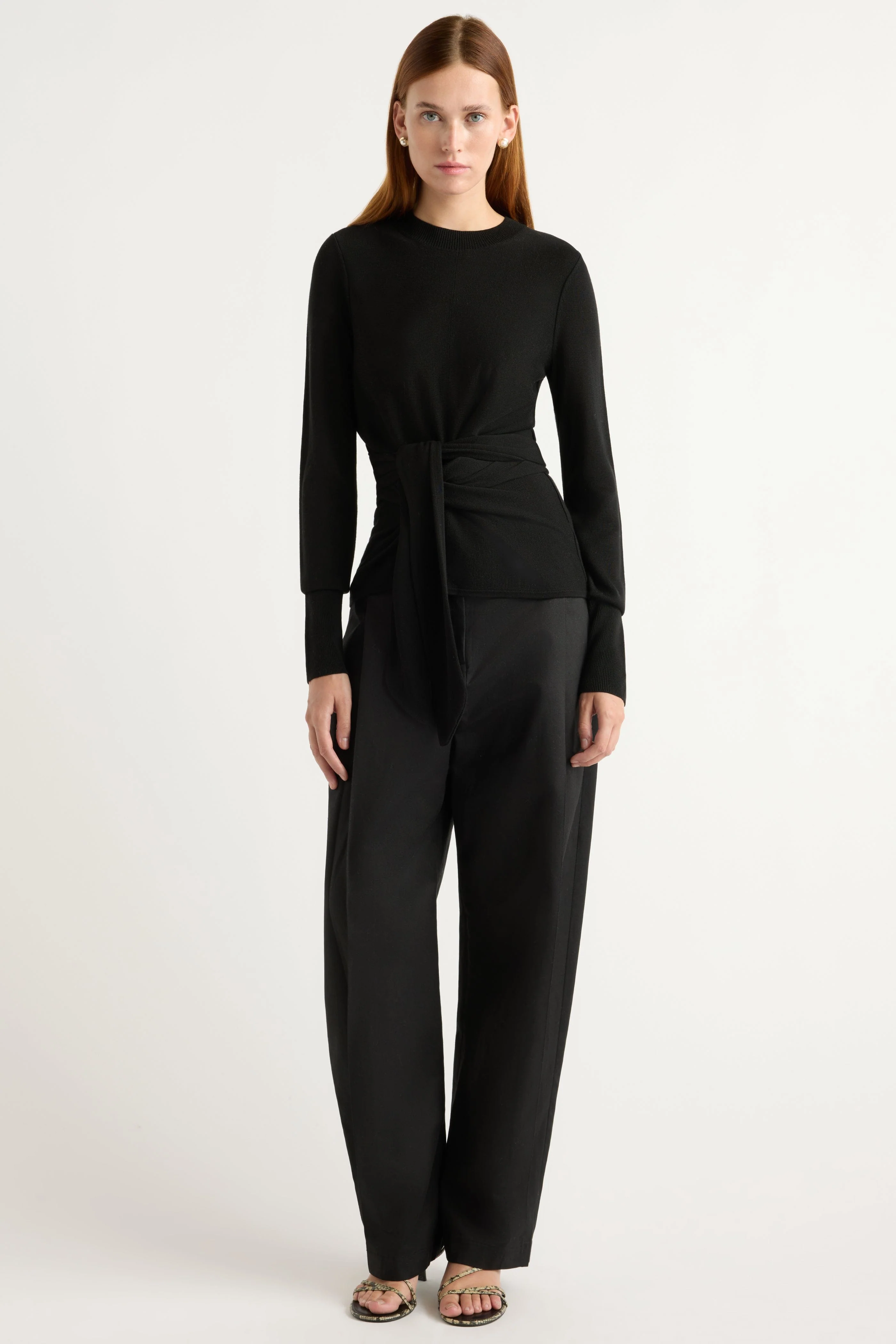 Robin Tie-Front Tencel-Wool Sweater - Image 6