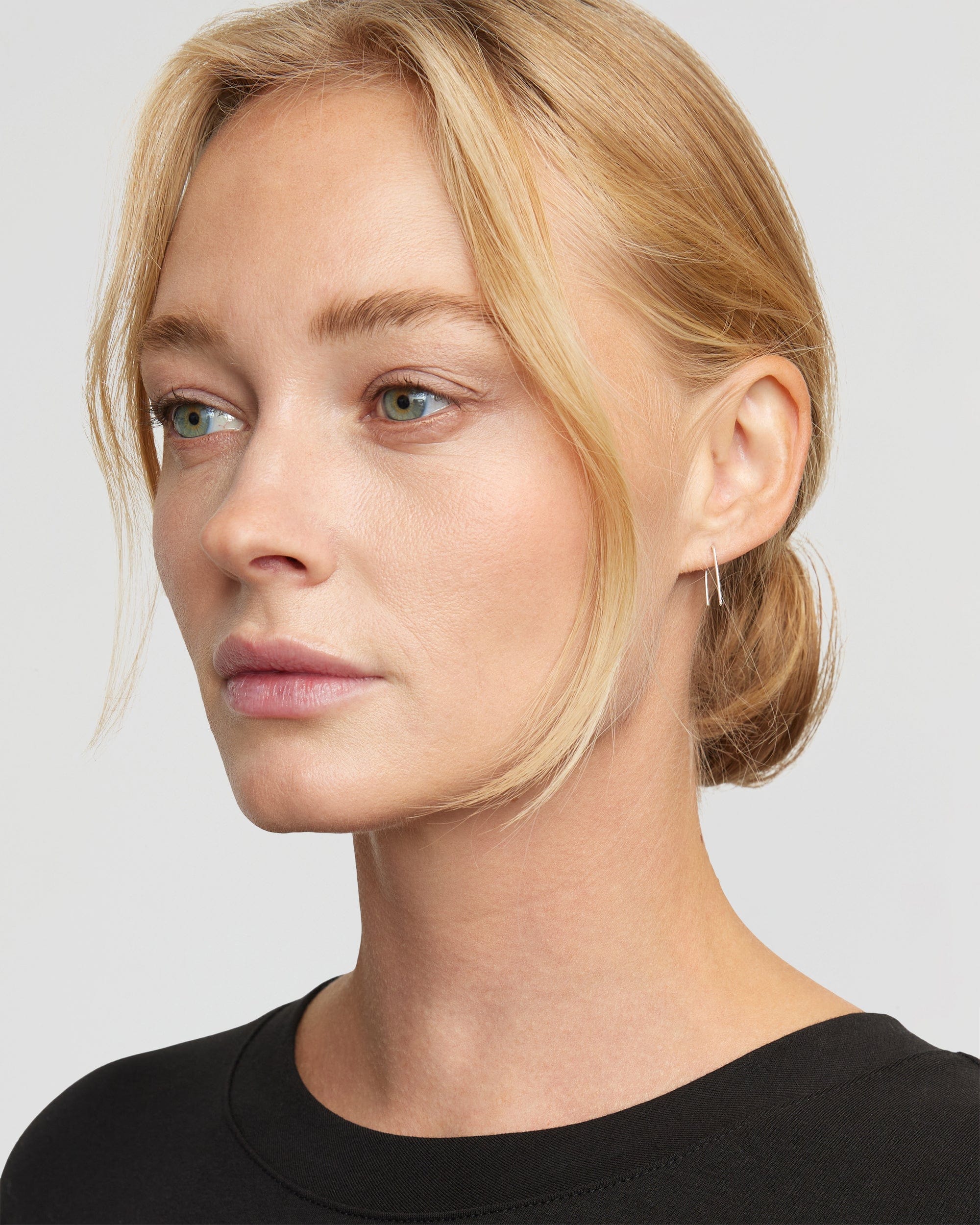 Sterling Silver Staple Earrings - Image 3