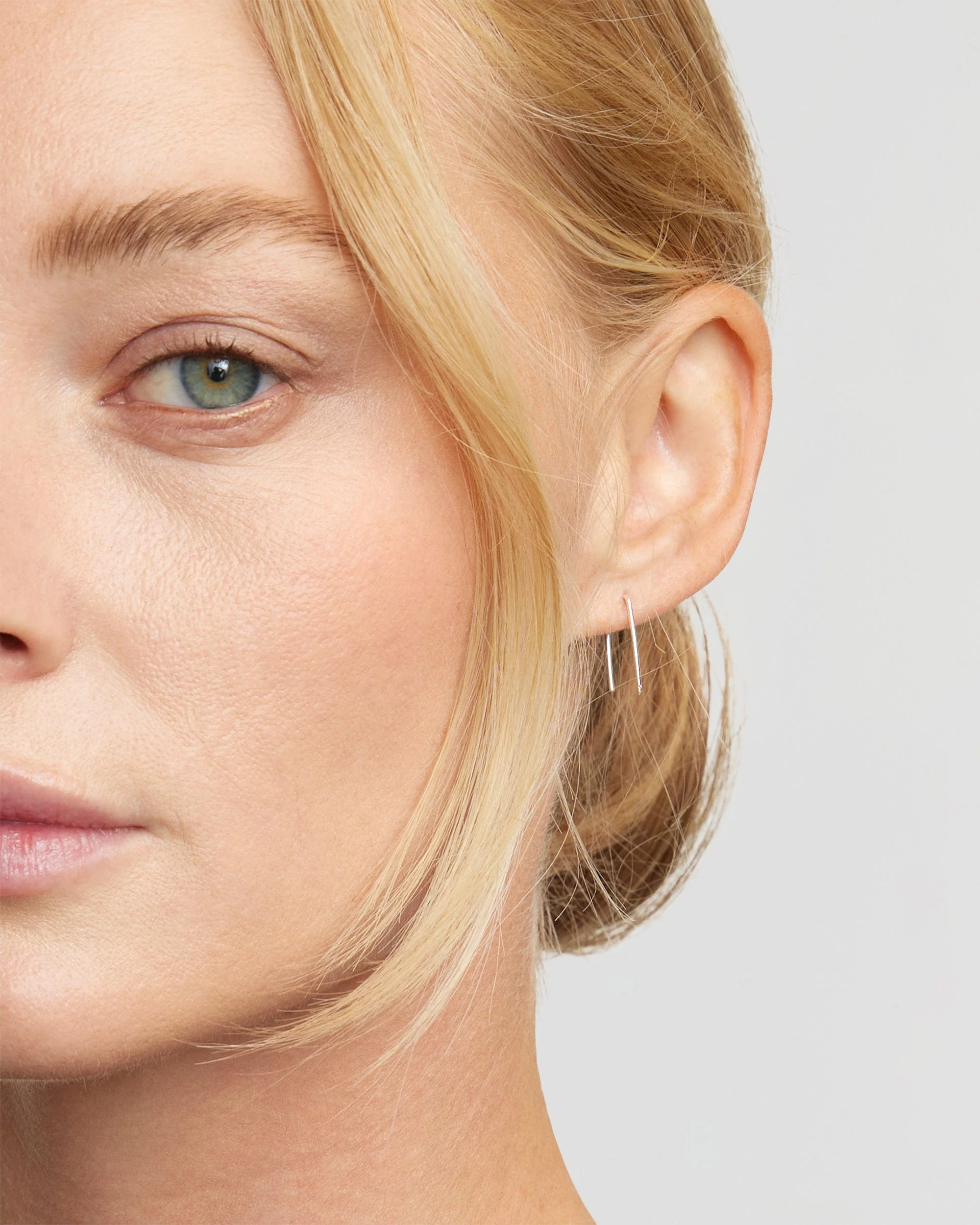 Sterling Silver Staple Earrings - Image 4