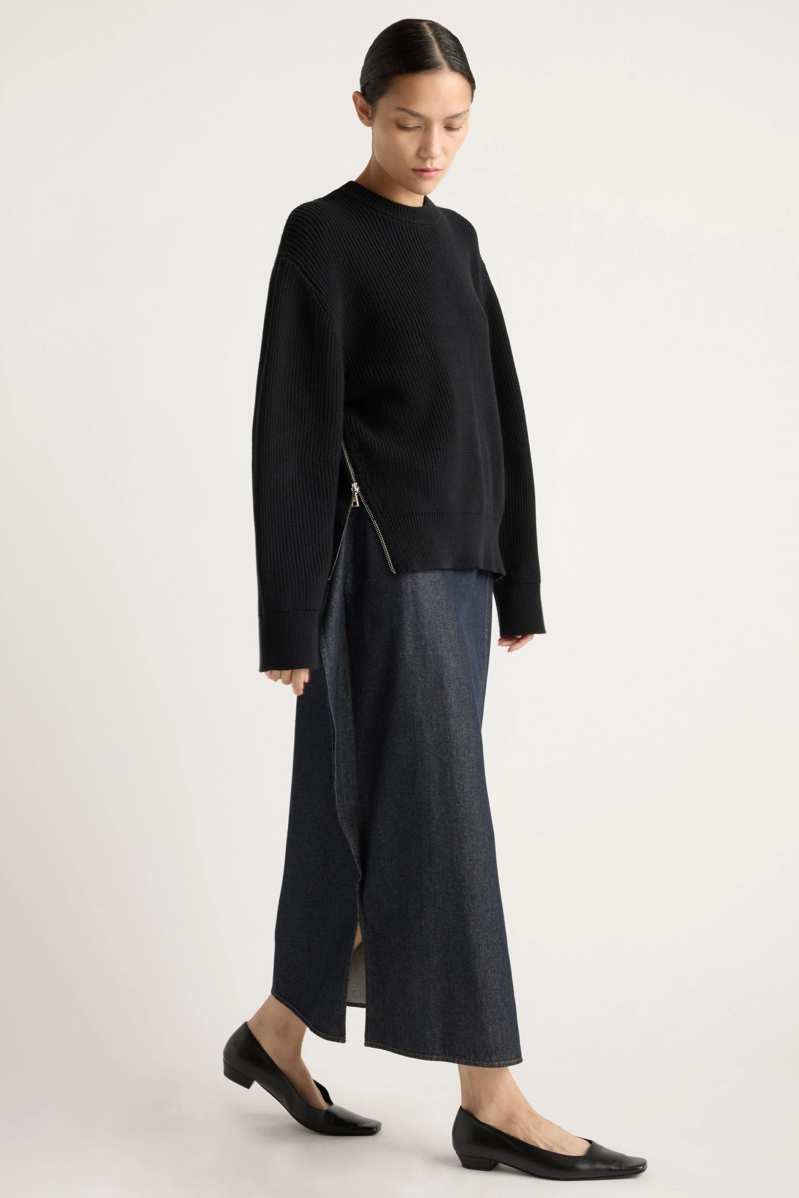 Tate Organic Cotton Side-Zip Sweater - Image 5