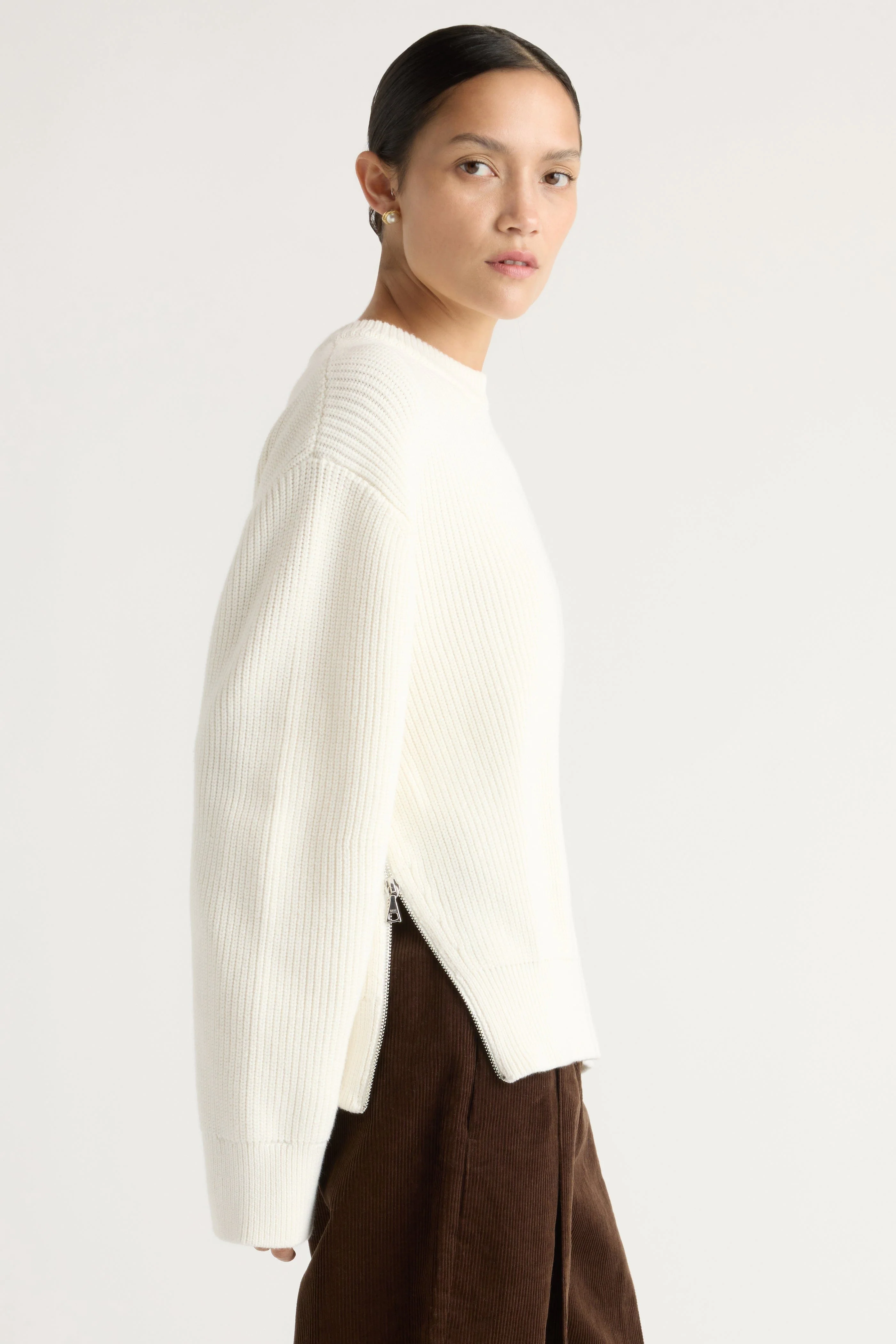 Tate Organic Cotton Side-Zip Sweater - Image 6